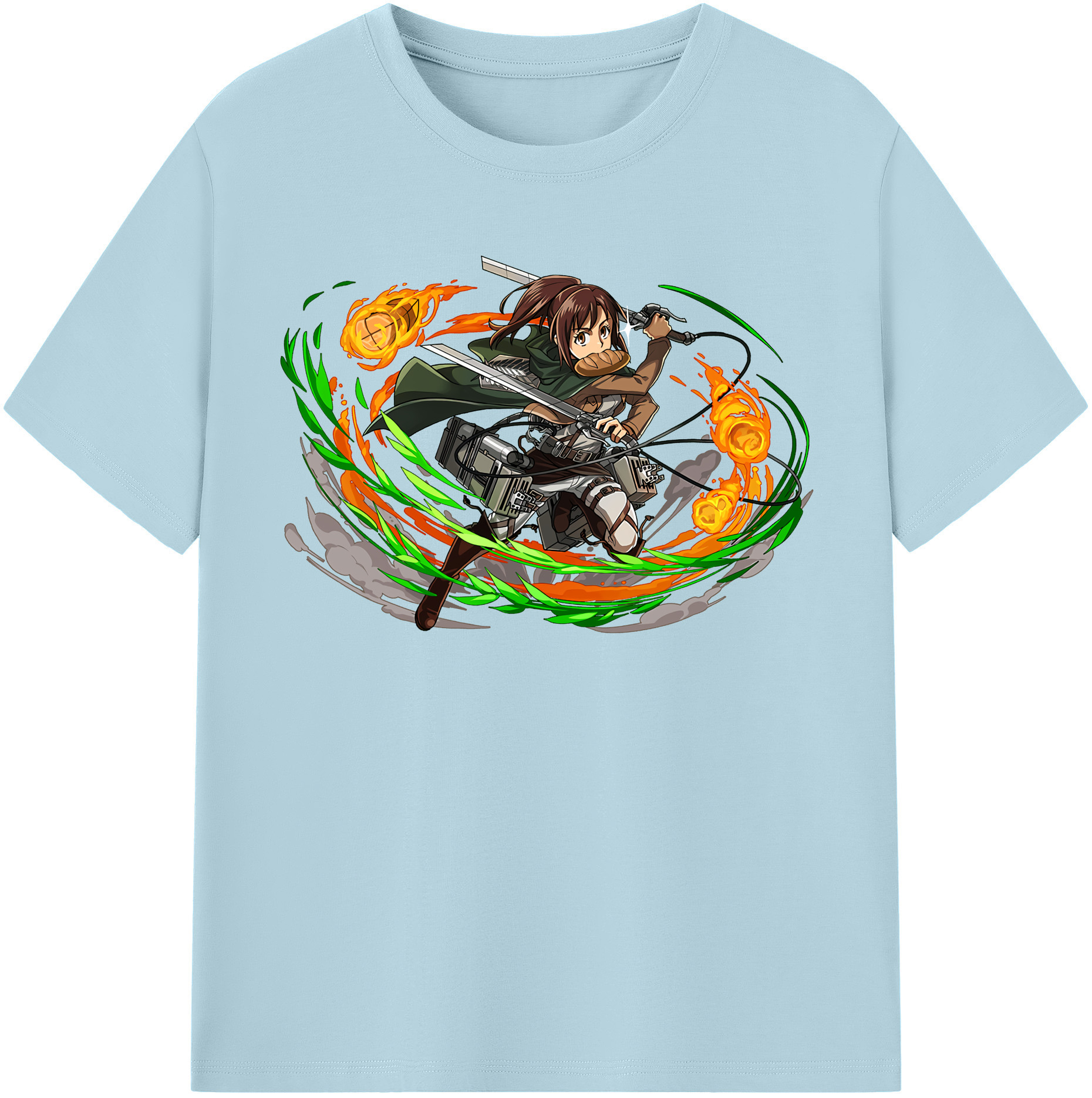 （画像用） 進撃の巨人 サシャ·ブラウス Attack on Titan Sasha Blaus 綿100％半袖Tシャツ（フロントプリント）